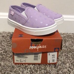 Oomphies Lavender Toddler Girls Casual Shoes